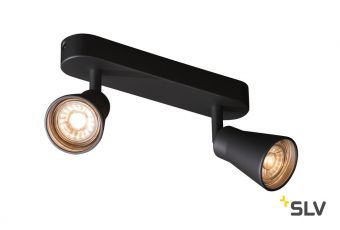AVO DOUBLE CW светильник накладной для 2-х ламп GU10 по 50Вт макс., черный