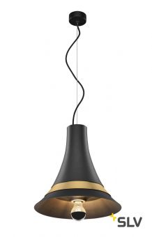 BATO 35 E27 PD светильник подвесной для лампы E27 60Вт макс., черный/ латунь