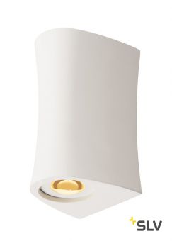 PLASTRA UP/DOWN CURVE WL светильник настенный 6.6Вт с LED 3000K, 2х 125лм, белый гипс (ex 148063)