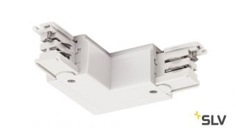 3Ph | S-TRACK, L-коннектор с разъёмом питания, 16А макс., GND по внутреннему углу, белый (ex 175111)
