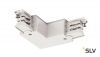 3Ph | S-TRACK, L-коннектор с разъёмом питания, 16А макс., GND по внешнему углу,  белый (ex 175121)