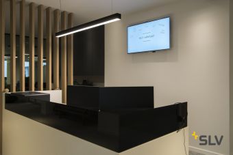 GLENOS PD 1m светильник подвесной 43Вт с LED 3000К, 2850лм, UGR<28, диммируемый 1-10В, черный