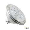 LED QPAR111 GU10 источник света 230В, 7Вт, 3000K, 730лм, 13°, серебристый корпус