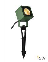 NAUTILUS 10 SQUARE LED светильник IP65 9Вт с LED 3000К, 520лм, 45°, кабель 2м с вилкой, зеленый