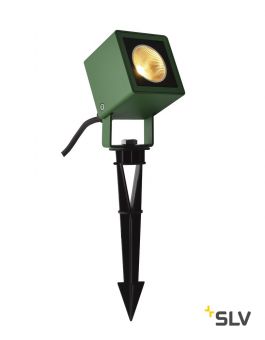 NAUTILUS 10 SQUARE LED светильник IP65 9Вт с LED 3000К, 520лм, 45°, кабель 2м с вилкой, зеленый