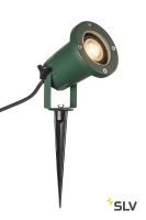NAUTILUS 15 SPIKE светильник IP65 для лампы LED GU10 11Вт макс., кабель 1.5м с вилкой, зеленый