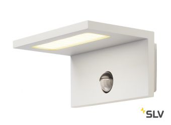 ANGOLUX S светильник настенный IP44 9.8Вт с датчиком движения и LED 3000К, 500лм, 120°, белый