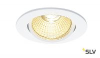 NEW TRIA 68 ROUND CS/LS DtW светильник встр. 7.2Вт с LED 1800-3000К, 440лм, 38°, CRI>90, белый