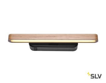 VINCELLI D WL светильник накладной 11Вт с LED 2700К, 500лм, черный / бамбук светлый