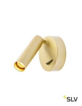 KARPO 30 SPOT светильник накладной 6Вт с выключателем и LED 3000К, 360лм, 40°, CRI>90, латунь