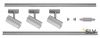 1PHASE-TRACK, комплект из 2-х шинопроводов по 1м, 3-х NOBLO SPOT по 7.5Вт, аксессуаров, серебристый