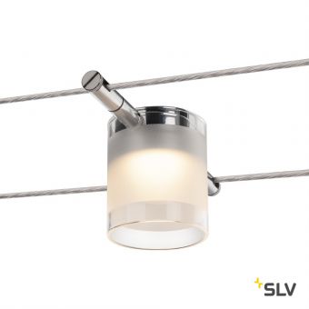 TENSEO, COMET светильник 12В AC 6.3Вт с LED 2700К, 410лм, хром / стекло частично матовое