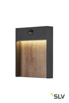 FLATT SENSORсветильник настенный IP65 с LED 16Вт, 3000/4000K, антрацит/коричневый