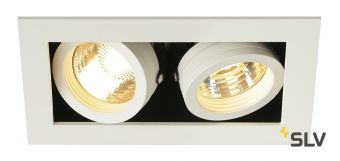 KADUX 2 GU10 светильник встраиваемый для 2-х ламп GU10 по 50Вт макс., белый/ черный