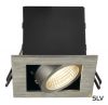 KADUX 1 LED светильник встраиваемый 8.3Вт с БП и LED 3000К, 650лм, 38°, матир. алюминий/ черный