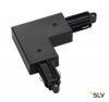 1PHASE-TRACK, L-коннектор с разъёмом питания, 16А макс., GND по внутреннему углу, черный