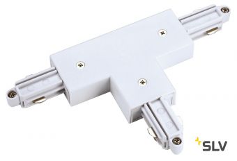 1PHASE-TRACK, T-коннектор с разъёмом питания, 16А макс., GND справа,белый