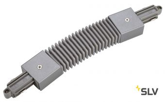 1PHASE-TRACK, коннектор гибкий (70°-180°) с разъёмом питания, 16А макс., серебристый