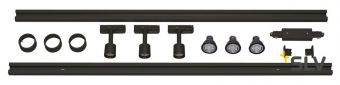1PHASE-TRACK, комплект из 2-х шинопроводов по 1м, 3-х PURI с LED 4.3Вт, аксессуаров, черный