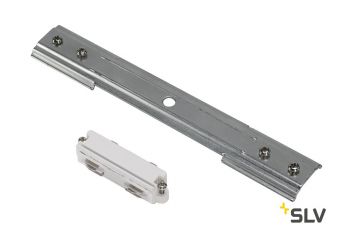 1PHASE-TRACK R, комплект коннекторов прямых, (механический и внутренний электрический), никель/белый