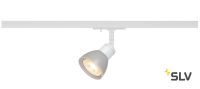 1PHASE-TRACK, PURIA SPOT светильник для лампы GU10 50Вт макс, белый/ стекло матовое