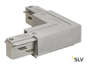 3Ph | EUTRAC®, L-коннектор с разъёмом питания, 16А макс., GND по внутр. углу, серебристый