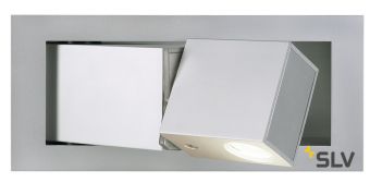 BEDSIDE RIGHT светильник встраиваемый 700мА 3Вт с LED 3000К, 110лм, 110°, серебристый/ синий подсвет