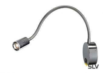 DIO FLEX PLATE LED светильник накладной 1.9Вт с выключателем и LED 3000К, 70лм, 45°, хром