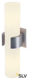 DENA 30 светильник настенный для 2-x ламп E14 по 40Вт макс., матированный алюминий / стекло белое