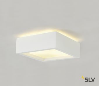 PLASTRA 104 E27 SQUARE светильник потолочный для 2-х ламп E27 по 25Вт макс., белый гипс