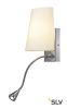 COUPA FLEX светильник с LED 4.8Вт, 3000К, 125лм и для лампы QT14 G9 40Вт макс., хром/стекло белое