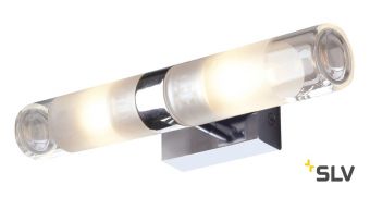 MIBO UP-DOWN светильник накладной IP21 для 2-x ламп G9 по 25Вт макс., хром/ стекло частично матовое