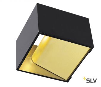 LOGS IN светильник настенный 6.7Вт с LED 3000К, 270лм, черный/ латунь