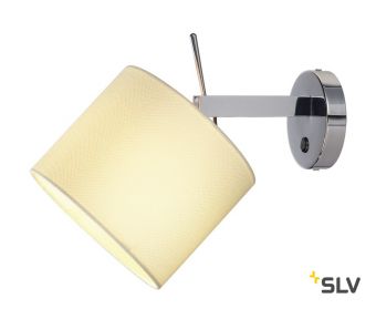 TENORA WL-1 светильник настенный для лампы E27 60Вт макс., хром/ белый