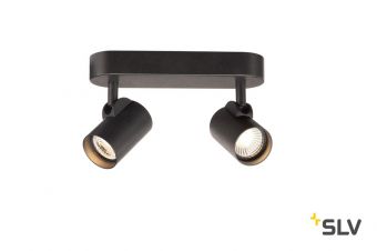 HELIA DOUBLE CW светильник накладной 18Вт с LED 3000К, 1200лм, 2х 35°, черный