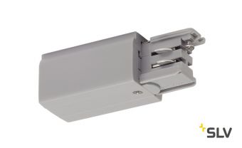 3Ph | S-TRACK, разъём питания торцевой, GND справа, 16А макс., серебристый