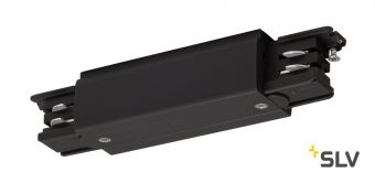 3Ph | S-TRACK, коннектор прямой внешний с разъёмами питания, 16А макс., черный
