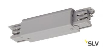 3Ph | S-TRACK, коннектор прямой внешний с разъёмами питания, 16А макс., серебристый