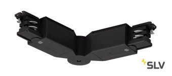 3Ph | S-TRACK, коннектор гибкий с разъёмами питания, 16А макс., черный