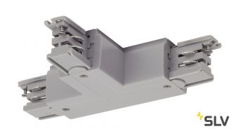 3Ph | S-TRACK, T-коннектор с разъёмом питания, GND слева, серебристый