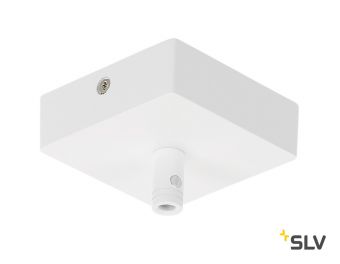 GLENOS, основание потолочное 8.5х8.5х2.7 см, с колодкой подключения, белый