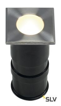POWER TRAIL-LITE SQUARE светильник встраиваемый IP67 350мА 1.4Вт c LED 3000К, 45лм, 60°, сталь