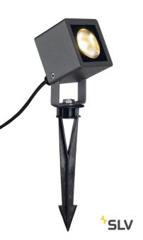 NAUTILUS 10 SQUARE LED светильник IP65 9Вт с LED 3000К, 520лм, 45°, кабель 2м с вилкой, антрацит