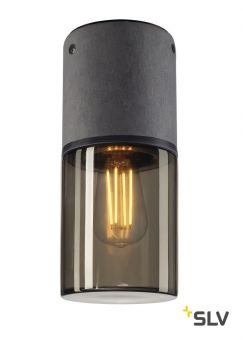 LISENNE CL светильник потолочный IP44 для лампы E27 23Вт макс., темно-серый базальт/ стекло дымч.