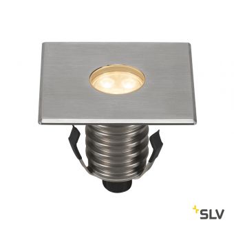 DASAR® 100 PREMIUM SQUARE светильник встраиваемый IP67 5.5Вт c LED 3000К, 300лм, 24°, Al, сталь
