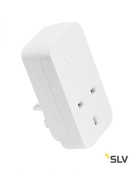 SLV CONTROL BY TRUST, радиовыключатель с розеткой, 3000Вт макс., стандарт Великобритании, белый
