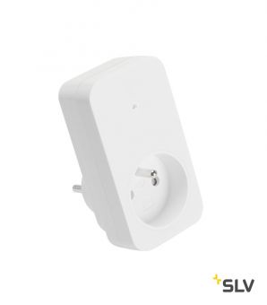 SLV CONTROL BY TRUST, радиоадаптер для розетки, 3000Вт макс., стандарт Бельгии-Франции, белый