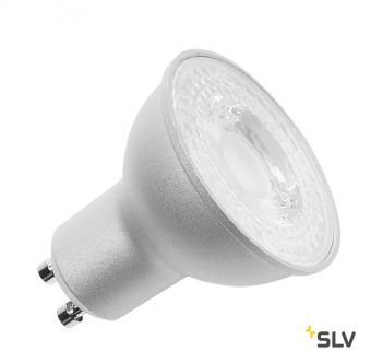 LED GU10 источник света 230В, 7.2Вт, 2700K, 570лм, 36°, диммируемый, серебристый корпус