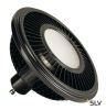 LED QPAR111 GU10 источник света 230В, 17.5Вт, 2700K, 750лм, 140°, диммируемый, черный корпус