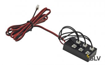 Кабель с колодкой на 6 выходов, 350мА макс., 1.5 м, черный